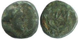 WREATH Ancient Authentic GREEK Coin 0.9g/9mm #SAV1371.11.U.A - Griechische Münzen