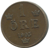 1 ORE 1905 SWEDEN Coin #AD316.2.U.A - Suède