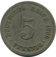 5 PFENNIG 1900 A ALEMANIA Moneda GERMANY #DB210.E.A - 5 Pfennig