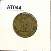10 FRANCS CFA 1996 Western African States (BCEAO) Moneda #AT044.E.A - Otros – Africa