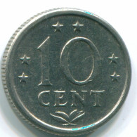 10 CENTS 1971 NETHERLANDS ANTILLES Nickel Colonial Coin #S13452.U.A - Antille Olandesi
