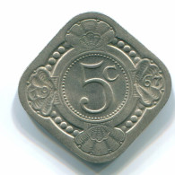 5 CENTS 1967 NETHERLANDS ANTILLES Nickel Colonial Coin #S12465.U.A - Antillas Neerlandesas