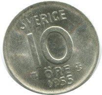 10 ORE 1955 SCHWEDEN SWEDEN SILBER Münze #AD055.2.D.A - Zweden
