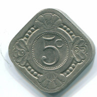 5 CENTS 1965 ANTILLES NÉERLANDAISES Nickel Colonial Pièce #S12434.F.A - Antillas Neerlandesas