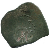 Auténtico Original Antiguo BYZANTINE IMPERIO Trachy Moneda 1.7g/21mm #AG659.4.E.A - Byzantines