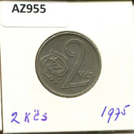 2 KORUN 1975 CHECOSLOVAQUIA CZECHOESLOVAQUIA SLOVAKIA Moneda #AZ955.E.A - Checoslovaquia