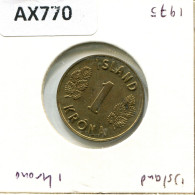 1 KRONA 1975 ICELAND Coin #AX770.U.A - Island