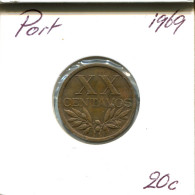20 CENTAVOS 1969 PORTUGAL Münze #AT286.D.A - Portugal