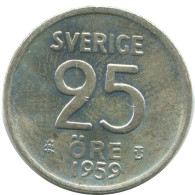 25 ORE 1959 SUECIA SWEDEN PLATA Moneda #AC519.2.E.A - Svezia