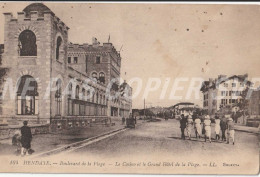 Carte Postale CPA Hendaye (64) Boulevard De La Plage Le Casino Et Le Grand Hotel De La Plage - Hendaye