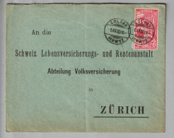 CH Heimat SZ Goldau 1900-12-01 Brief Nach Zürich Mit 10Rp. UPU SBK#78B - Cartas & Documentos