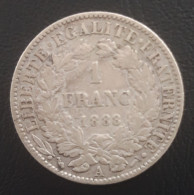 France - 1 Franc Cérès 1888 A - 1 Franc