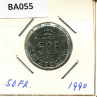 50 FRANCS 1990 LUXEMBURGO LUXEMBOURG Moneda #BA055.E.A - Luxemburgo