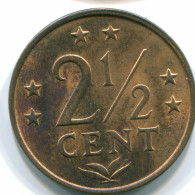 2 1/2 CENT 1976 NIEDERLÄNDISCHE ANTILLEN Bronze Koloniale Münze #S10533.D.A - Niederländische Antillen