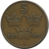 5 ORE 1909 SWEDEN Coin #AC428.2.U.A - Zweden