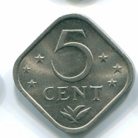 5 CENTS 1971 NIEDERLÄNDISCHE ANTILLEN Nickel Koloniale Münze #S12208.D.A - Antillas Neerlandesas