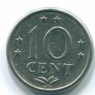 10 CENTS 1974 NIEDERLÄNDISCHE ANTILLEN Nickel Koloniale Münze #S13509.D.A - Netherlands Antilles