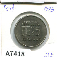 25 ESCUDOS 1983 PORTUGAL Coin #AT418.U.A - Portogallo