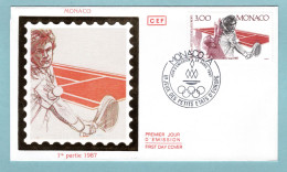 FDC Monaco 1987 - Jeux Des Petits états D'Europe - Tennis  - YT 1579 - FDC