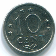 10 CENTS 1971 NIEDERLÄNDISCHE ANTILLEN Nickel Koloniale Münze #S13425.D.A - Niederländische Antillen