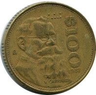 100 PESOS 1987 MEXIKO MEXICO Münze #AH494.5.D.A - Messico