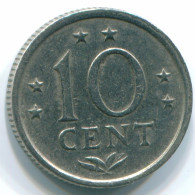 10 CENTS 1971 NIEDERLÄNDISCHE ANTILLEN Nickel Koloniale Münze #S13445.D.A - Antille Olandesi