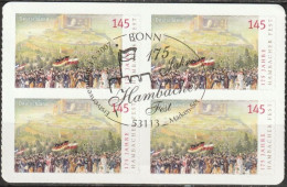 Deutschland 2007 Aus MH 68 175 Jahre Hambacher Fest Mi-Nr. 2605 4er Block O Gest. EST Bonn ( EK18/4 ) - Used Stamps