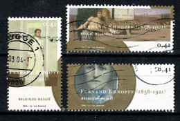 Belg. 2004 - 3229/31, Yv 3216/18, Mi 3278/80 Fernand Khnopff - Usados