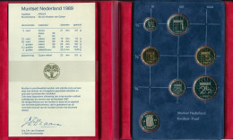 NEERLANDÉS NETHERLANDS 1989 MINT SET 6 Moneda + MEDAL PROOF #SET1140.16.E.A - Nieuwe Sets & Testkits