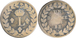 FRANCE - 1816 - UN DECIME AU L Couronné - Louis XVIII - Strasbourg (BB) - 20.020 - Altri & Non Classificati