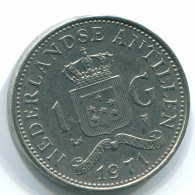 1 GULDEN 1971 NIEDERLÄNDISCHE ANTILLEN Nickel Koloniale Münze #S11920.D.A - Nederlandse Antillen