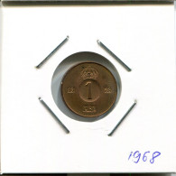 1 ORE 1968 SUECIA SWEDEN Moneda #AR393.E.A - Svezia