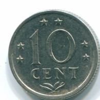 10 CENTS 1971 NETHERLANDS ANTILLES Nickel Colonial Coin #S13480.U.A - Antille Olandesi