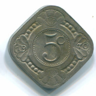 5 CENTS 1970 NIEDERLÄNDISCHE ANTILLEN Nickel Koloniale Münze #S12486.D.A - Antille Olandesi