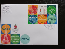 Hungary 2024 Hongrie 33rd Summer Olympic Games PARIS Sport Eiffel Tower Ms1v FDC - Unused Stamps