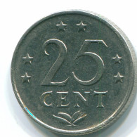 25 CENTS 1971 ANTILLAS NEERLANDESAS Nickel Colonial Moneda #S11484.E.A - Nederlandse Antillen