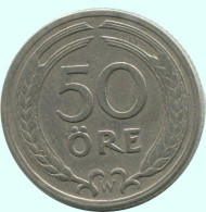 50 ORE 1921 W SCHWEDEN SWEDEN Münze RARE #AC701.2.D.A - Zweden