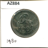 100 MILS 1980 ZYPERN CYPRUS Münze #AZ884.D.A - Chipre