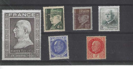 Timbres PETAIN N° 512.512b.507.521.524.606            -valeur 6.70 - Nuovi