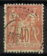 FRANCE Classique, B Obl. CAD Perlés: Polisy (Aube) Sur Y&T 94 - 1876-1898 Sage (Type II)