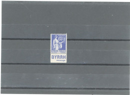 BANDE PUB- N°365 TYPE II -PAIX 65c BLEU - N*- PUB -BYRRH ( ENCOURAGE)  -MAURY 243 - Unused Stamps