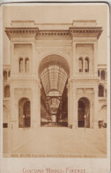 Lot De 2 Photos Sur Carton De Giacomo Brogi  Circa 1880  Milano Galleria Vittorio Emanuele Architecte  Mengoni - Antiche (ante 1900)