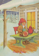 BABBO NATALE Natale Vintage Cartolina CPSM #PAK441.A - Santa Claus