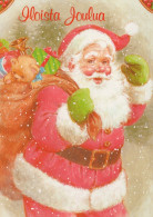 PÈRE NOËL NOËL Fêtes Voeux Vintage Carte Postale CPSM #PAJ742.A - Santa Claus