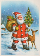 BABBO NATALE Natale Vintage Cartolina CPSM #PAJ693.A - Santa Claus