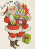 PAPÁ NOEL NAVIDAD Fiesta Vintage Tarjeta Postal CPSM #PAJ681.A - Santa Claus
