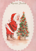 PÈRE NOËL NOËL Fêtes Voeux Vintage Carte Postale CPSM #PAJ623.A - Santa Claus