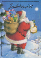 PÈRE NOËL NOËL Fêtes Voeux Vintage Carte Postale CPSM #PAJ550.A - Santa Claus
