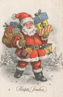 PÈRE NOËL NOËL Fêtes Voeux Vintage Carte Postale CPSMPF #PAJ498.A - Santa Claus