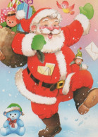 WEIHNACHTSMANN SANTA CLAUS WEIHNACHTSFERIEN Vintage Postkarte CPSMPF #PAJ405.A - Santa Claus